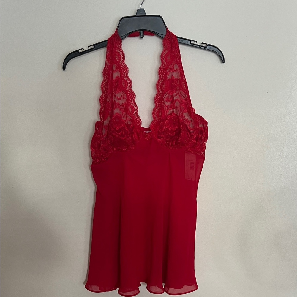 Enchanting Red Lace Top